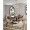 Manhattan Comfort Shubert Faux Leather and Velvet Dining Armchair in Tan -  Set of 2 2-DC055AR-TN - alternate 7